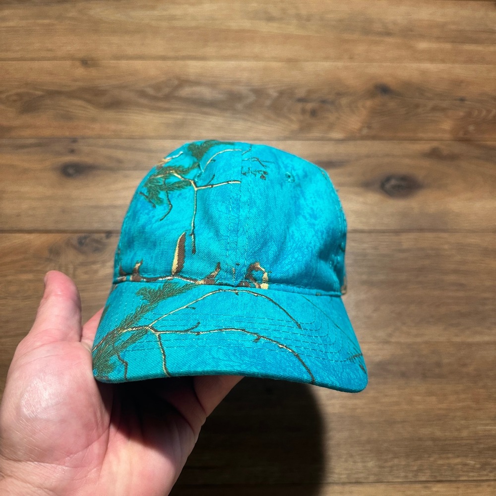 Realtree Turquoise Blue Camo Hat Adjustable Baseball Cap OSFM